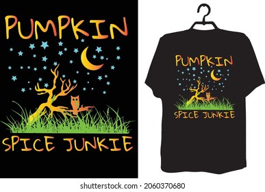 halloween PUMPKIN SPICE JUNKIE best tshirt design