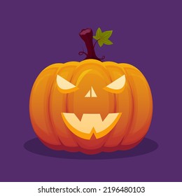 Halloween pumpkin spooky smile design illustration