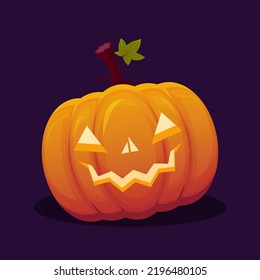 Halloween pumpkin spooky smile design illustration