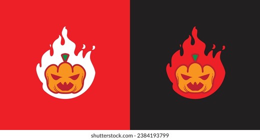 Halloween Pumpkin Spooky Vector Design Illustration