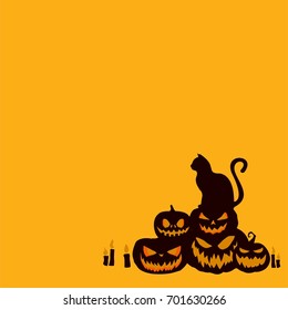 halloween pumpkin theme art vector