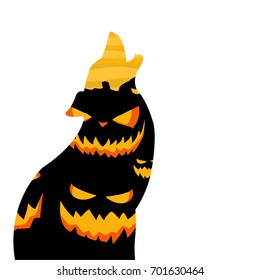 halloween pumpkin theme art vector