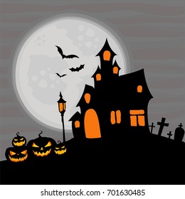 halloween pumpkin theme art vector