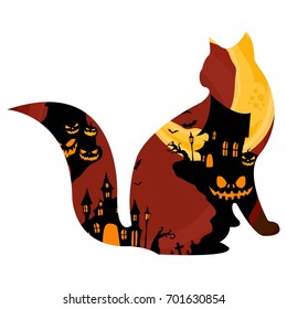 halloween pumpkin theme art vector