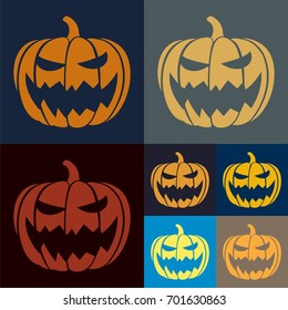 halloween pumpkin theme art vector