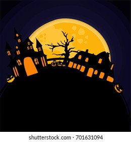 halloween pumpkin theme art vector
