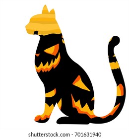 halloween pumpkin theme art vector