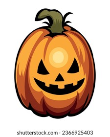halloween pumpkin traditional illustration isolated