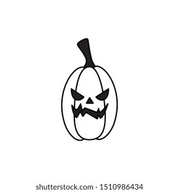 halloween pumpkin traditional isolated icon