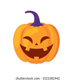 halloween pumpkin traditional isolated icon vector illustration design