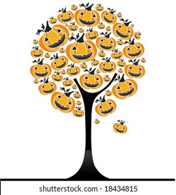 Halloween pumpkin  tree. To see similar, please VISIT MY GALLERY.