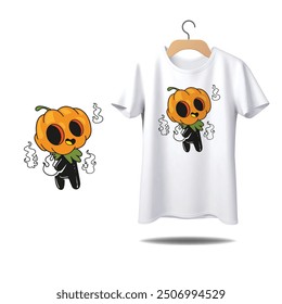 halloween pumpkin Typography T shirt Design