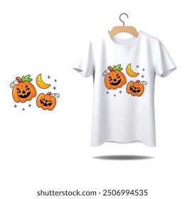 halloween pumpkin Typography T shirt Design