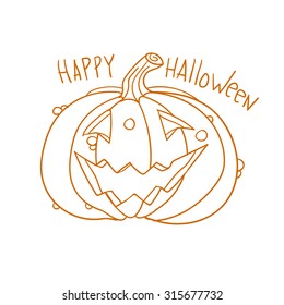 Halloween pumpkin in vector