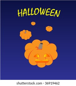 Halloween pumpkin. Vector.