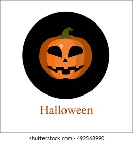 Halloween pumpkin, vector