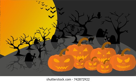 Halloween and pumpkin vector
