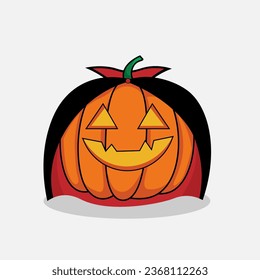 Halloween pumpkin vector 3, pumpkin dracula