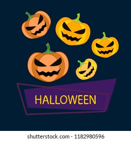 Halloween pumpkin vector background