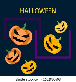 Halloween pumpkin vector background