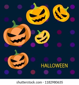Halloween pumpkin vector background