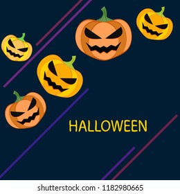 Halloween pumpkin vector background