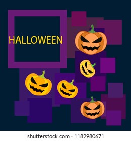 Halloween pumpkin vector background