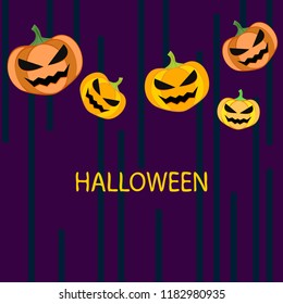 Halloween pumpkin vector background