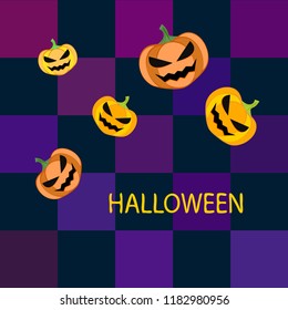 Halloween pumpkin vector background