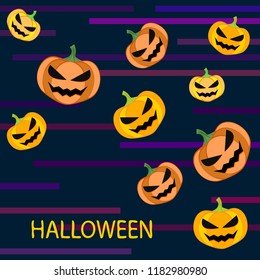 Halloween pumpkin vector background
