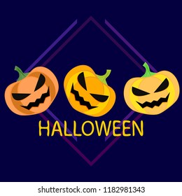 Halloween pumpkin vector background