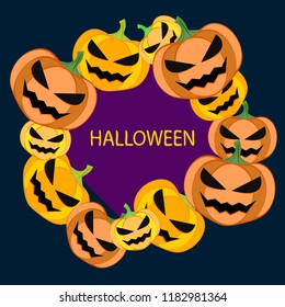 Halloween pumpkin vector background