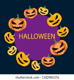 Halloween pumpkin vector background