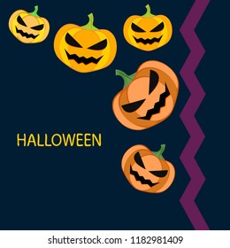Halloween pumpkin vector background