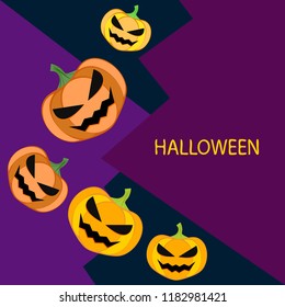 Halloween pumpkin vector background