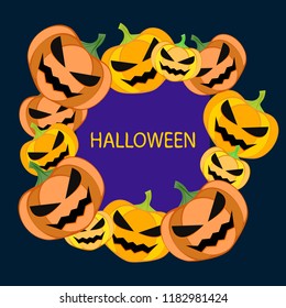 Halloween pumpkin vector background