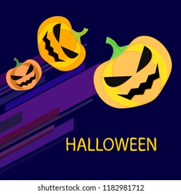 Halloween pumpkin vector background