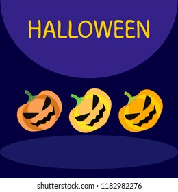 Halloween pumpkin vector background