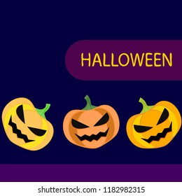 Halloween pumpkin vector background