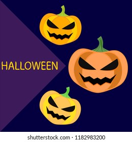 Halloween pumpkin vector background