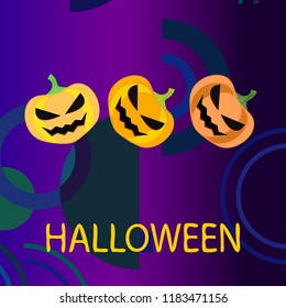 Halloween pumpkin vector background