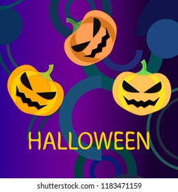 Halloween pumpkin vector background