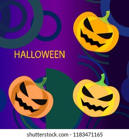 Halloween pumpkin vector background