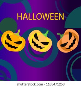 Halloween pumpkin vector background