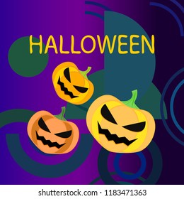 Halloween pumpkin vector background