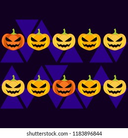 Halloween pumpkin vector background