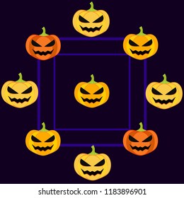 Halloween pumpkin vector background