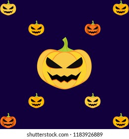 Halloween pumpkin vector background