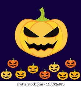 Halloween pumpkin vector background