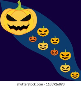 Halloween pumpkin vector background